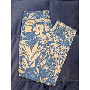 J.McLaughlin Newport Capri Pull On Pants Womens Blue Tropical Cropped  - Size S